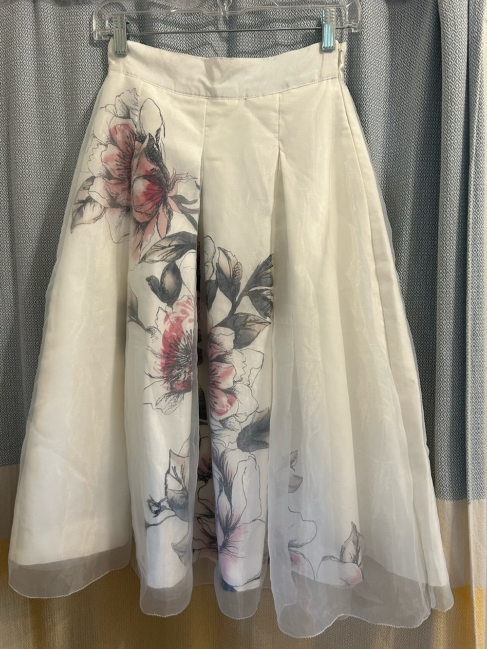 Women's White House Floral A-Line Midi Skirt